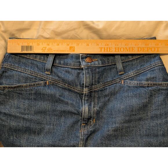 Madewell Stretch Denim Western Yoke Detail A-Line Skirt Sz 28 Cowgirl Aesthetic - Picture 9 of 9